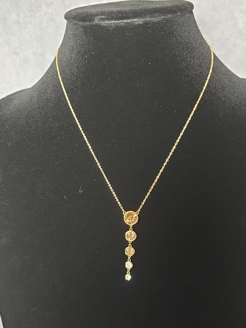 Touchstone Crystal by Swarovski "Fizzy" Drop Necklace Vintage/Retired